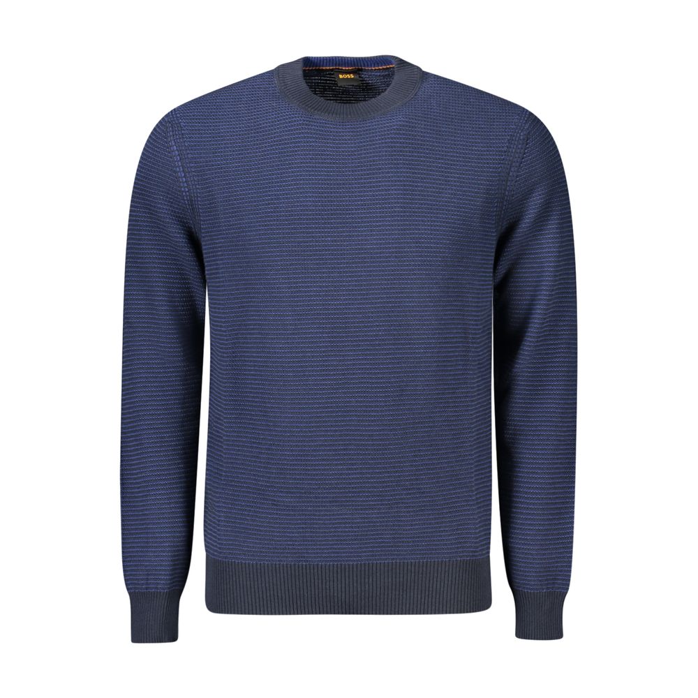 Blauer Baumwollpullover