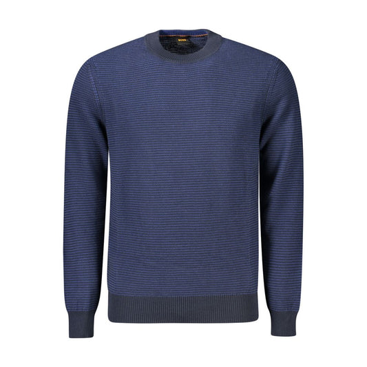 Blauer Baumwollpullover