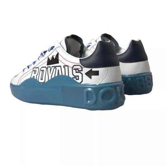 Blau-weiß bedruckte Portofino Melt Sneakers