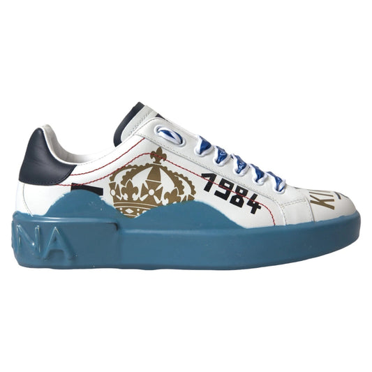 Blau-weiß bedruckte Portofino Melt Sneakers