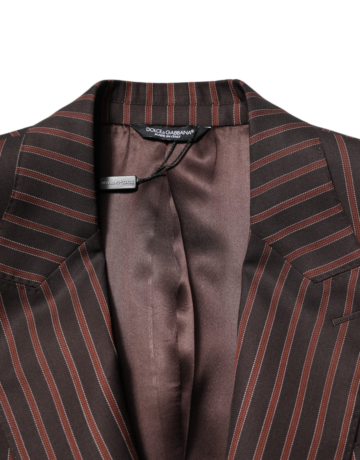 Einreihiger Blazer mit schwarzen und braunen Streifen