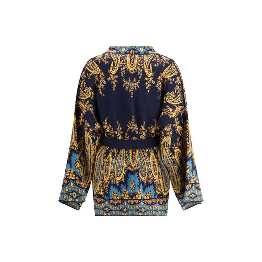Mehrfarbige Strickjacke