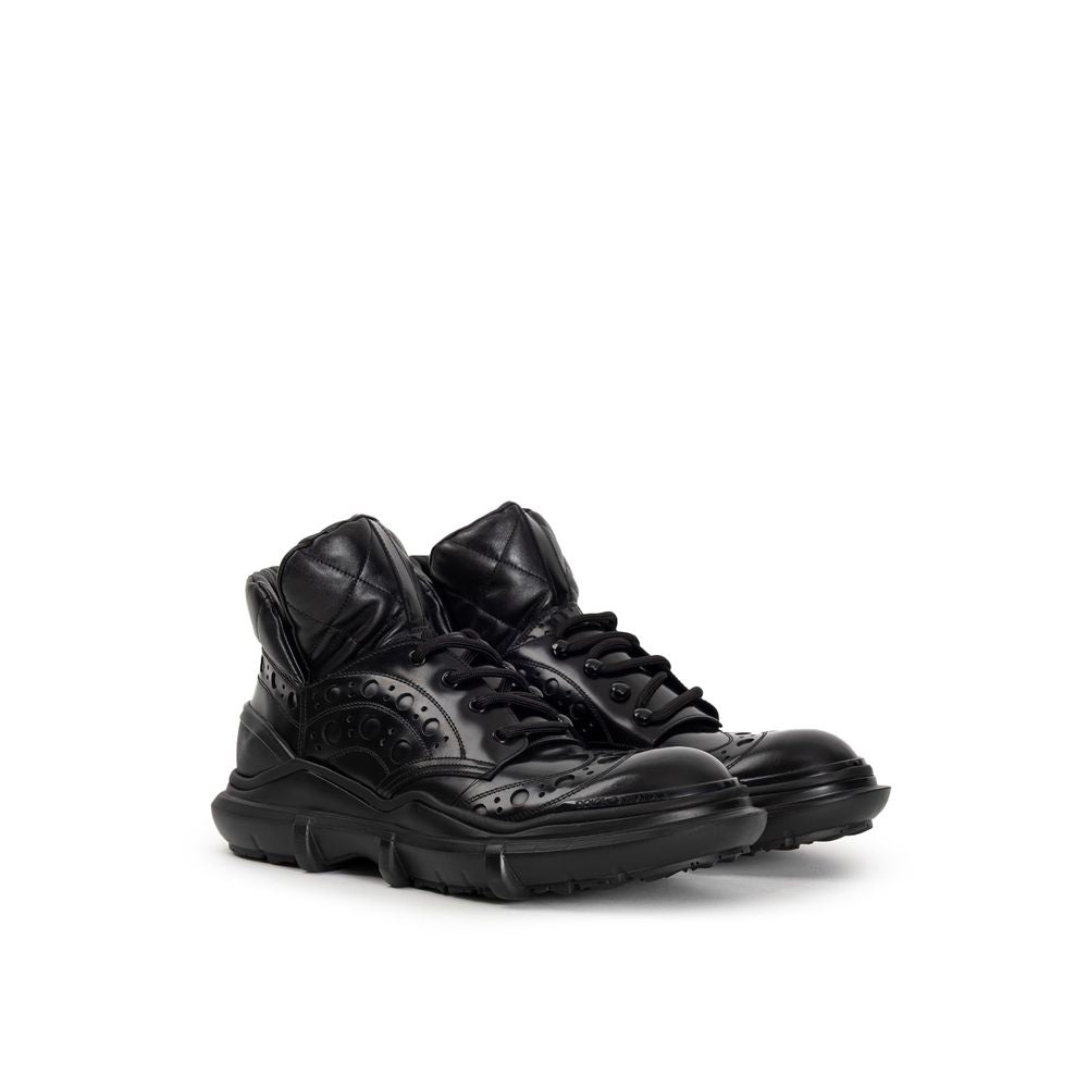 Schwarze Oxfords und Derbys aus Leder