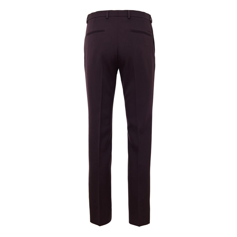 Bordeauxfarbene Wolljeans