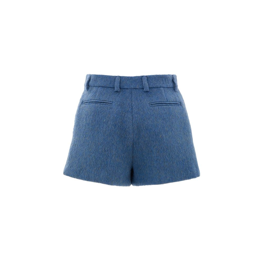 Blaue Wollshorts