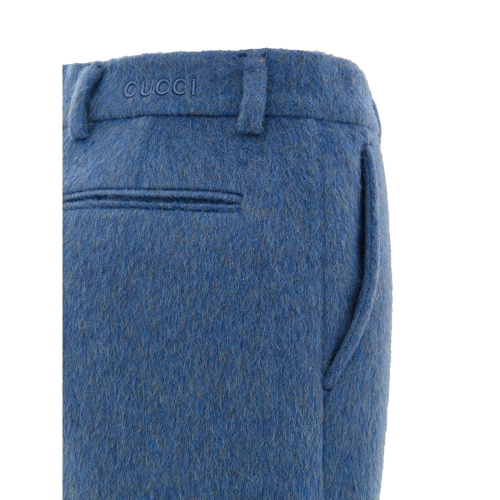 Blaue Wollshorts