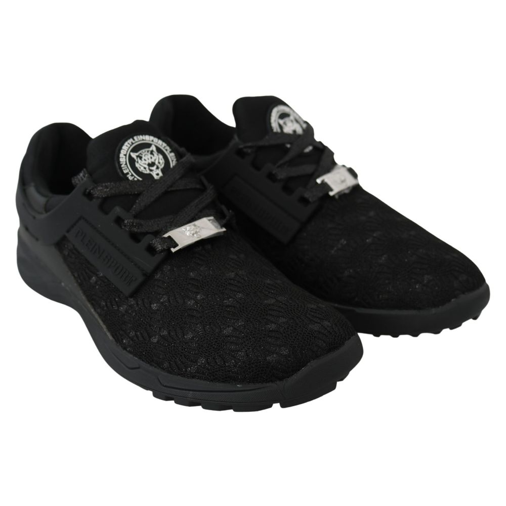 Schwarzer Polyester-Sneaker