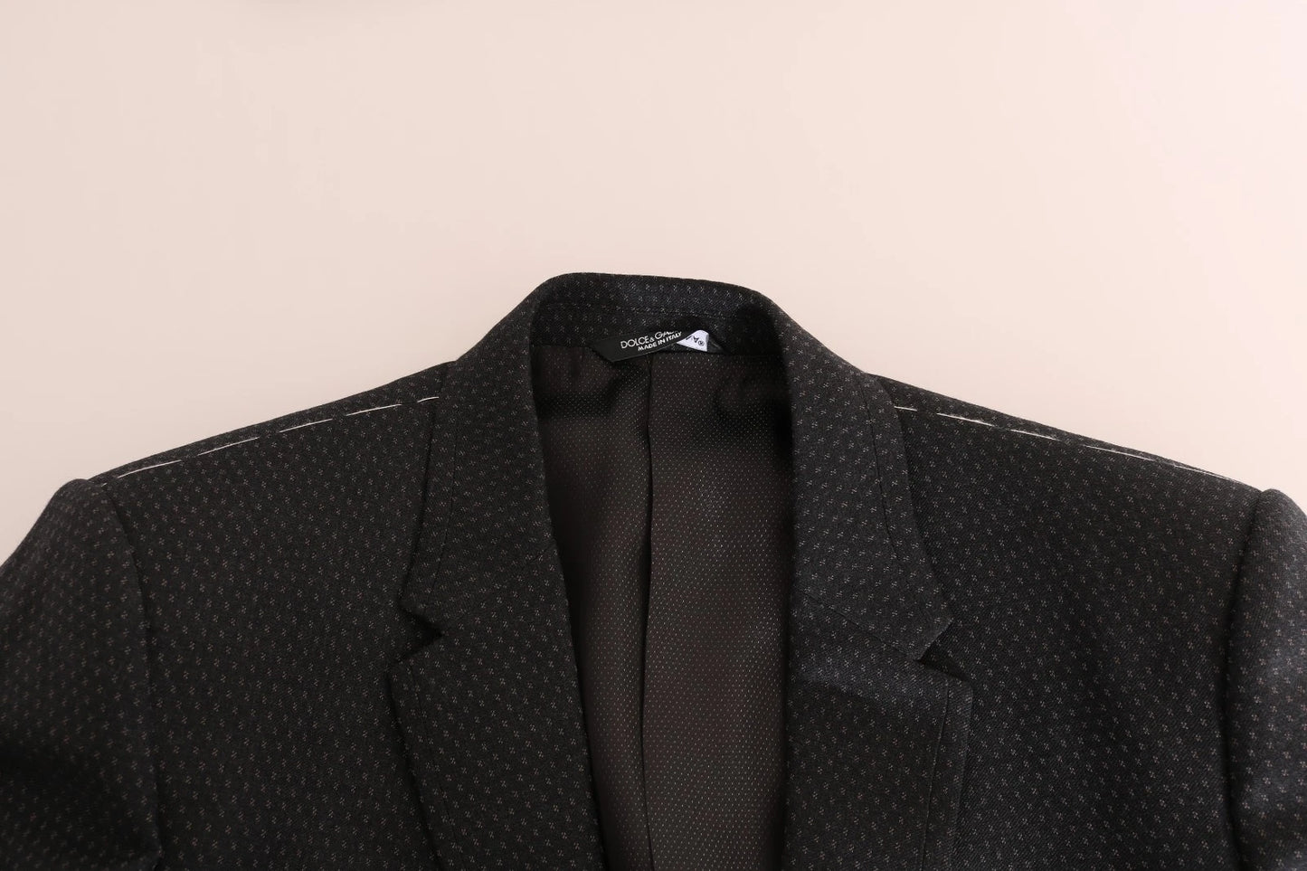 Grau gemusterter 3-teiliger Slim-Fit-Anzug aus Wolle