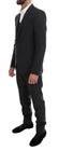Grau gemusterter 3-teiliger Slim-Fit-Anzug aus Wolle