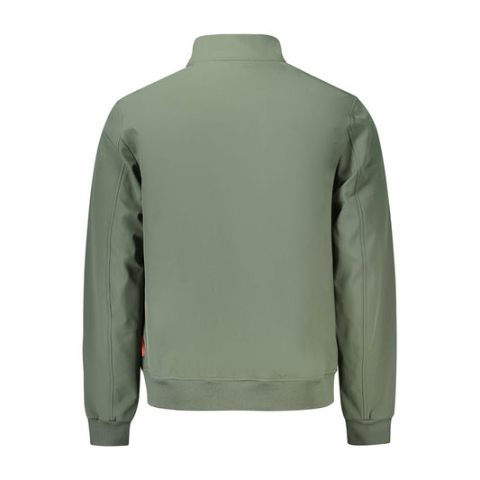 Green Polyester Men Jacket