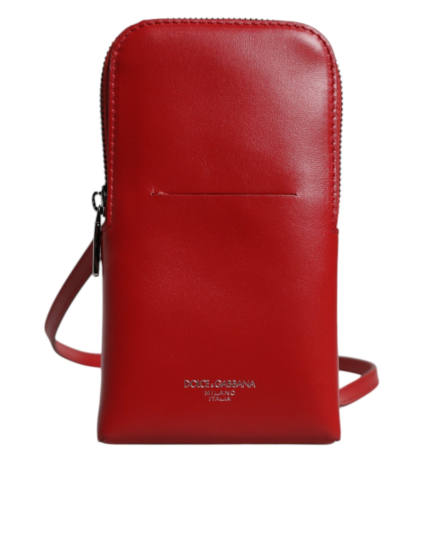 Rote Leder Geldbörse Telefon Sling Crossbody Neck Strap Tasche