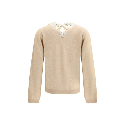 Lace collar Sweater