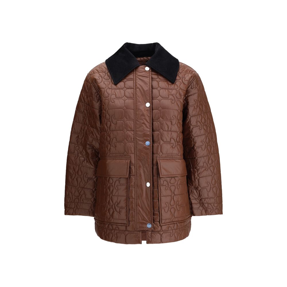 Glänzende Stepp-Midijacke