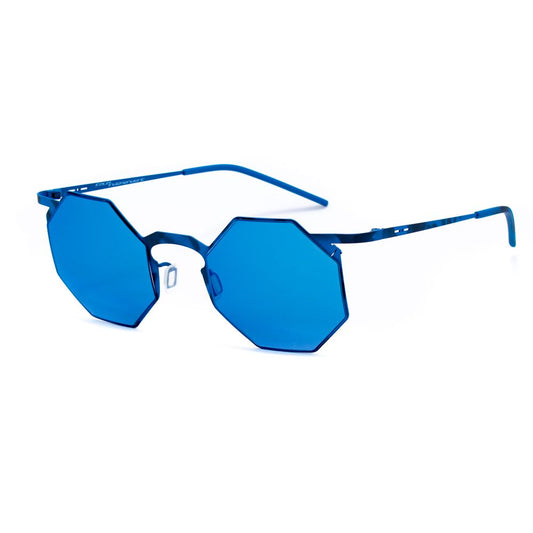 Blaue Sonnenbrille aus Metall