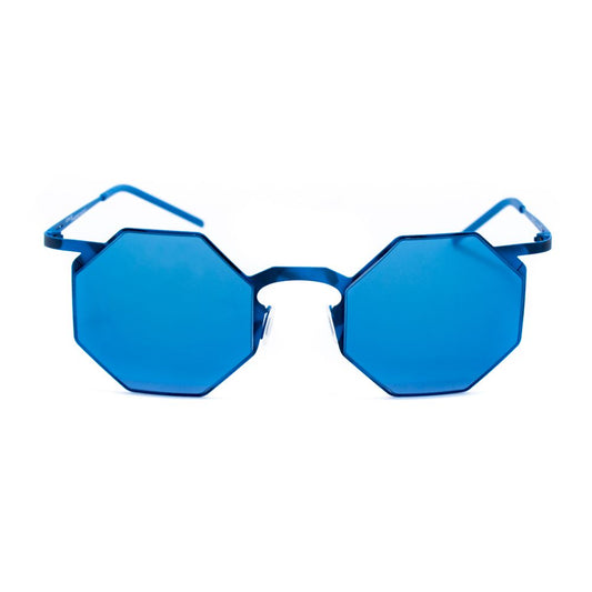 Blaue Sonnenbrille aus Metall
