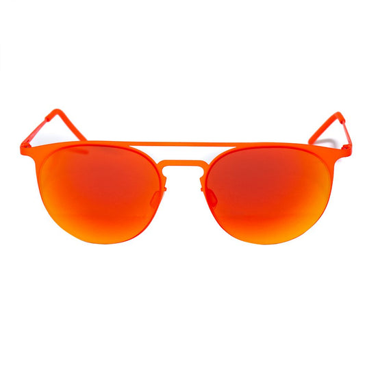 Orangefarbene Sonnenbrille aus Metall