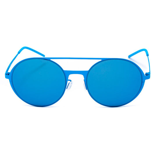 Blaue Sonnenbrille aus Metall