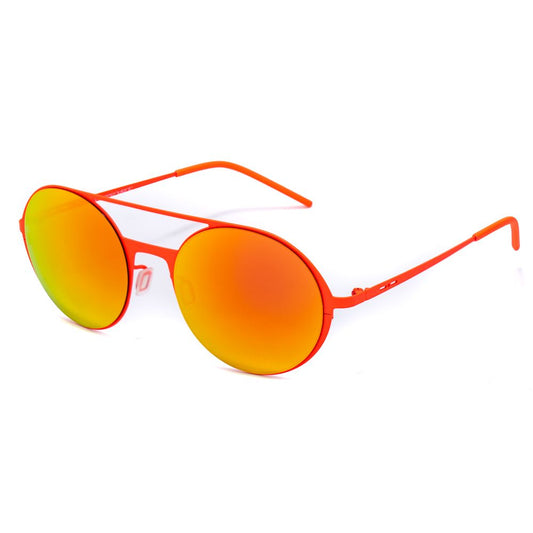 Orangefarbene Sonnenbrille aus Metall