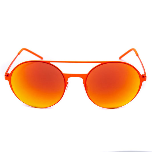 Orangefarbene Sonnenbrille aus Metall