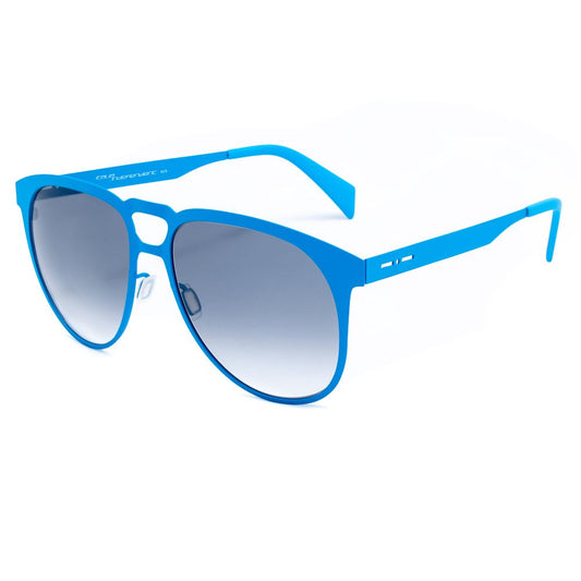 Blaue Sonnenbrille aus Metall