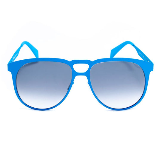Blaue Sonnenbrille aus Metall