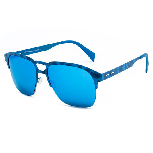 Blaue Sonnenbrille aus Metall