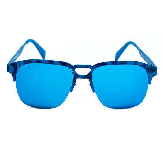 Blaue Sonnenbrille aus Metall