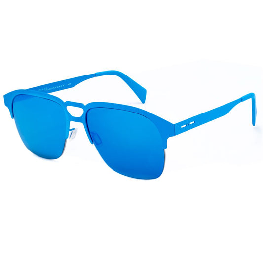 Blaue Sonnenbrille aus Metall