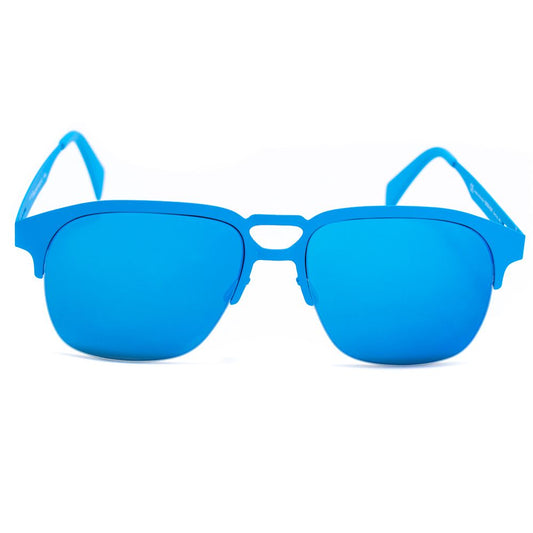 Blaue Sonnenbrille aus Metall