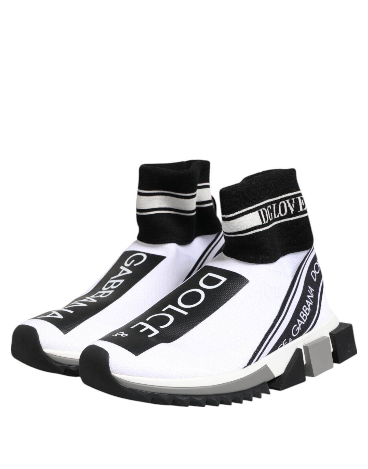 Weiß Schwarz Sorrento Socken Sneakers Schuhe