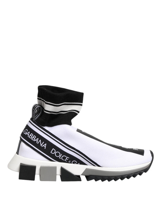 Weiß Schwarz Sorrento Socken Sneakers Schuhe