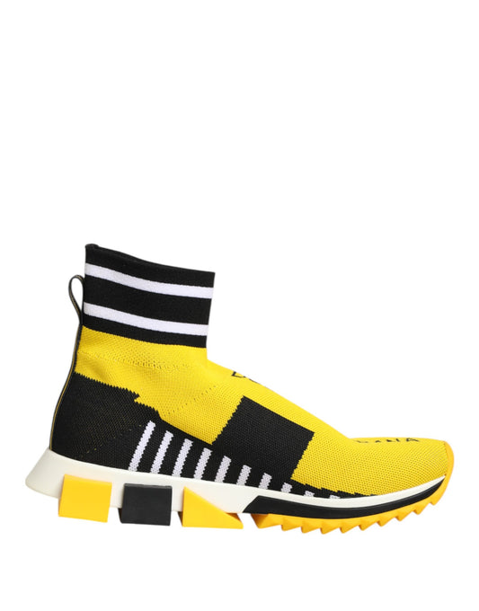Gelb Schwarz Sorrento Socken Sneakers Schuhe