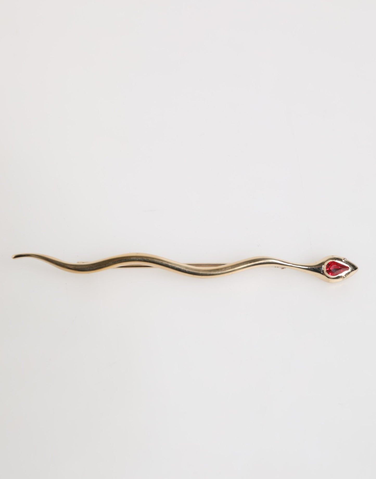 Gold Messing Rot Kristall Spilla Serpente Herren Brosche Pin