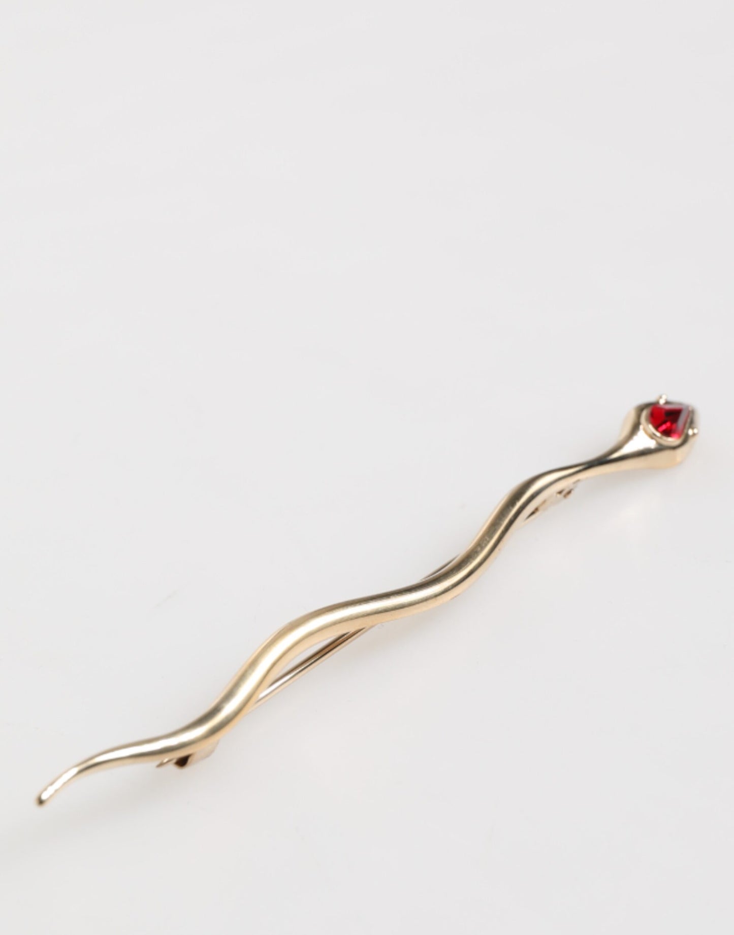 Gold Messing Rot Kristall Spilla Serpente Herren Brosche Pin