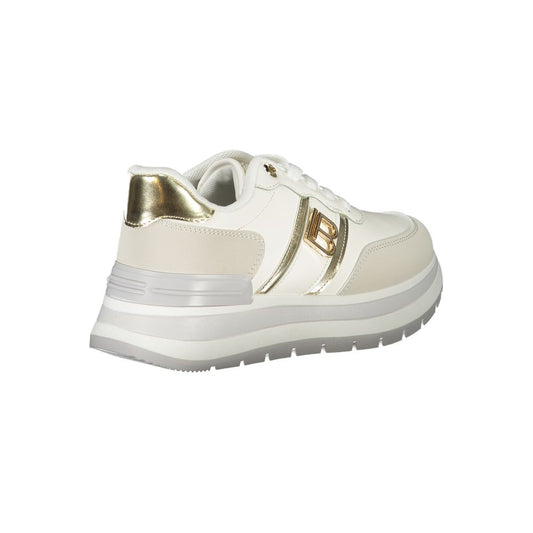 Weißer Polyester-Sneaker