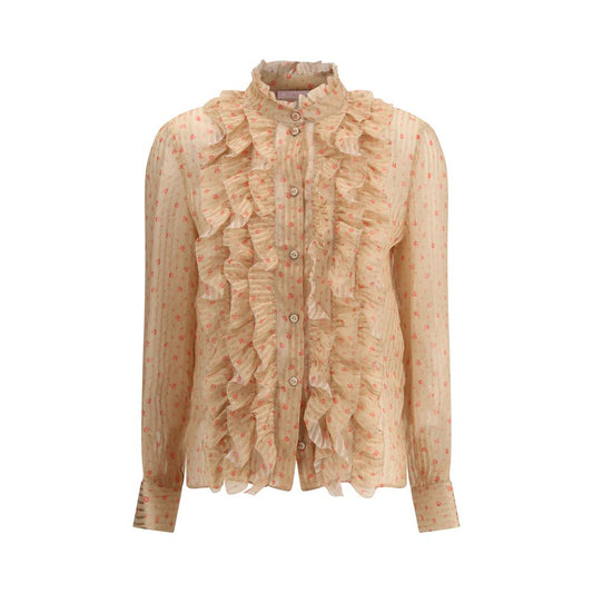 Rouches Seidenbluse
