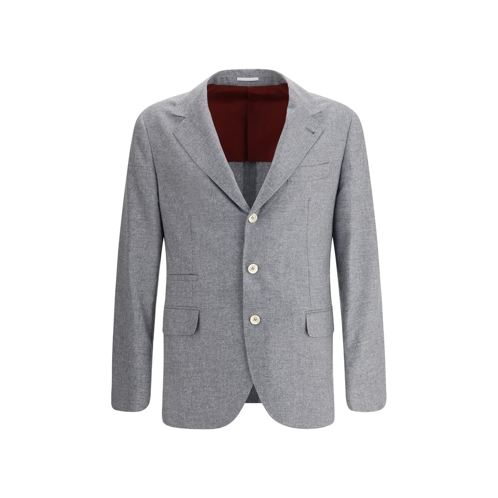 Blazer aus Kaschmir- und Seidenflanell