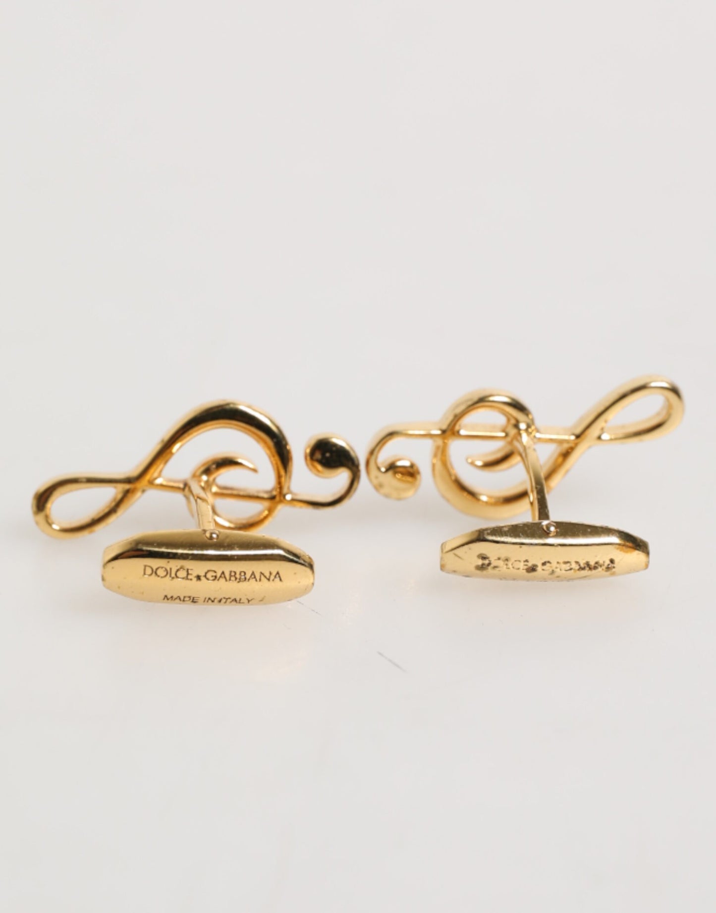 Goldene Musiknote Metall Messing Anstecknadel Herren Accessoire Manschettenknöpfe