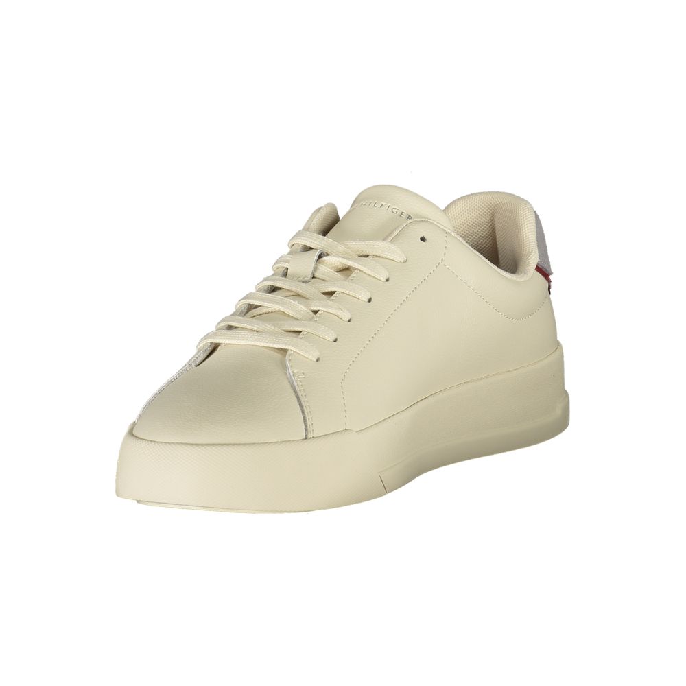 Beige Leder Herren Sneaker
