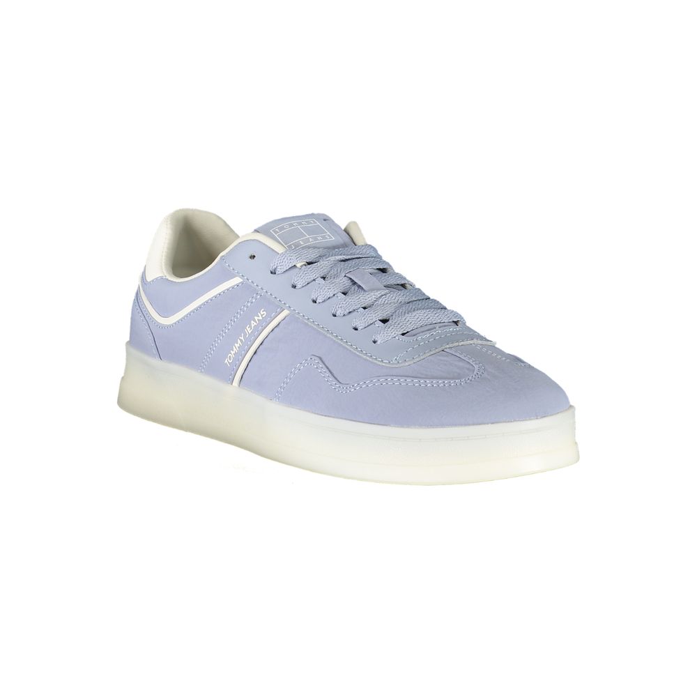 Blaue Leder-Sneaker für Damen