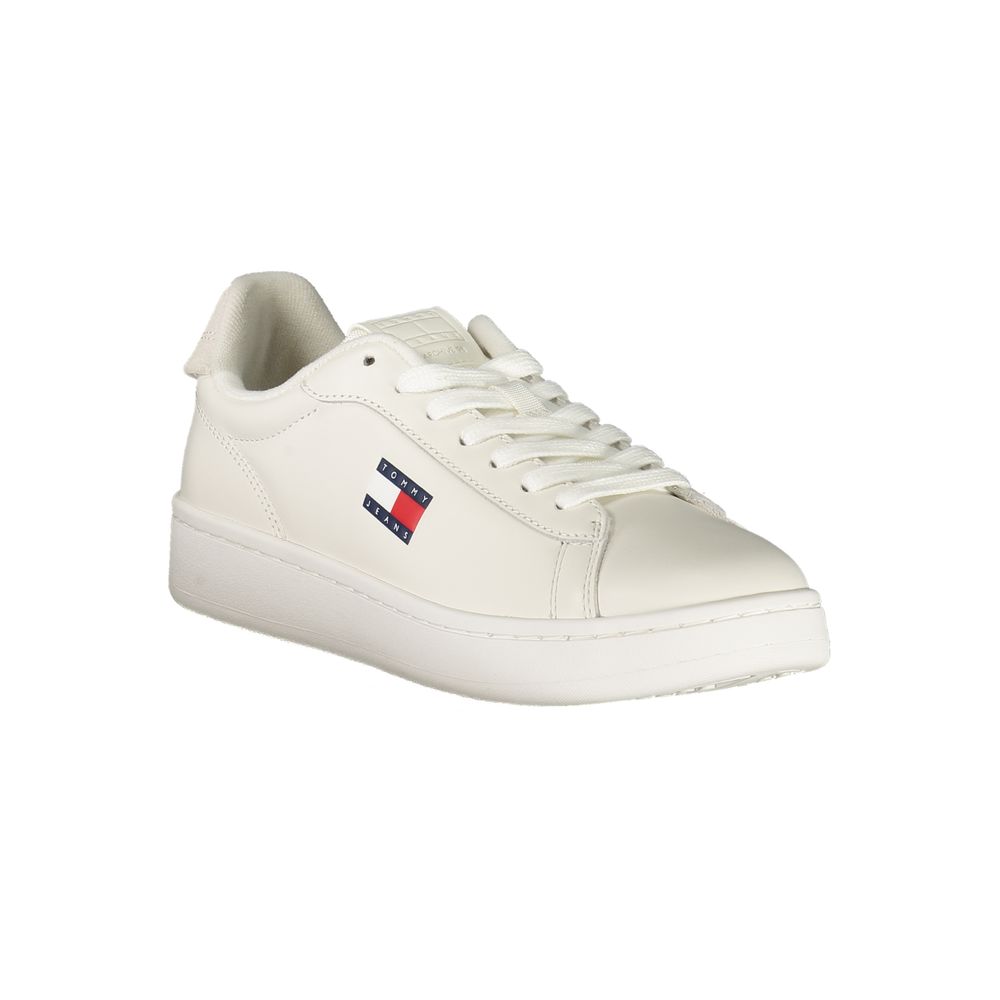 Weiße Leder Damen Sneaker