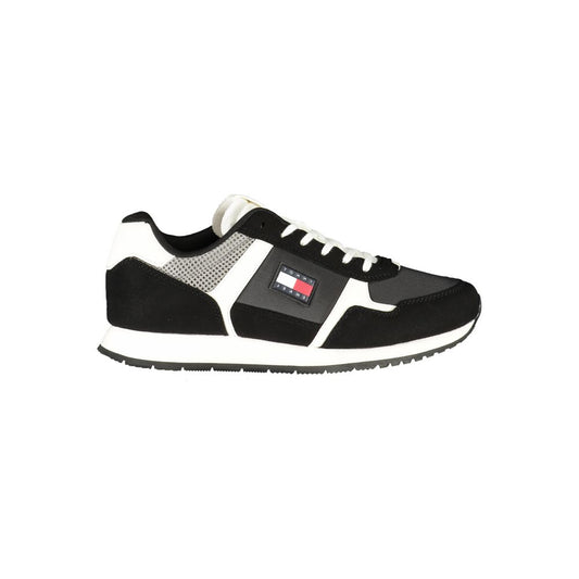 Schwarzer Polyester-Herren-Sneaker