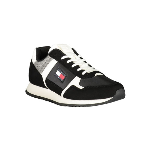 Schwarzer Polyester-Herren-Sneaker