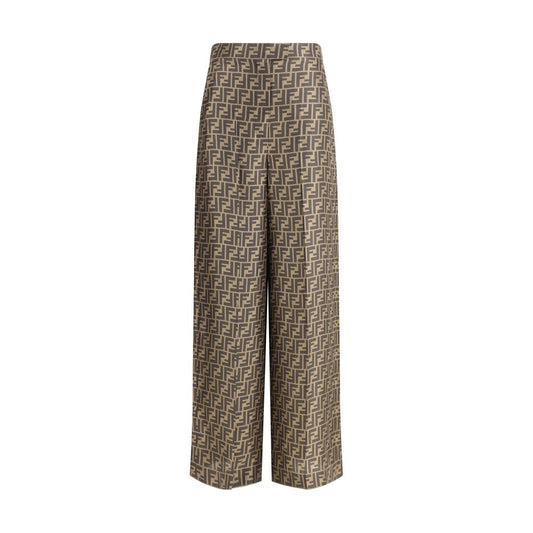 Seidenhose mit Monogrammmuster