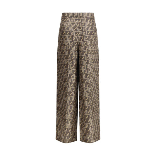 Seidenhose mit Monogrammmuster