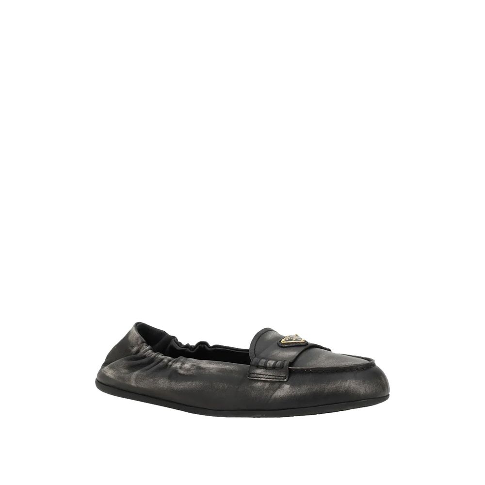 Loafer aus Leder mit Vintage-Effekt