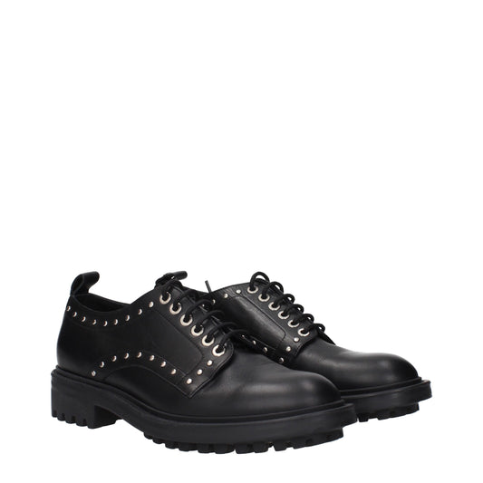 Black Leather Oxfords And Derbies
