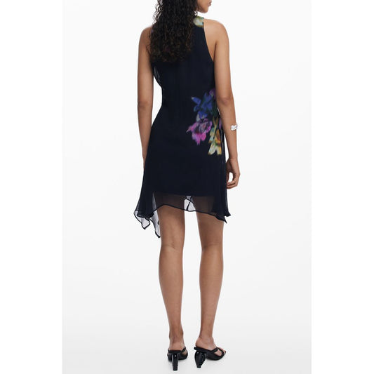 Black Polyester Women Dress