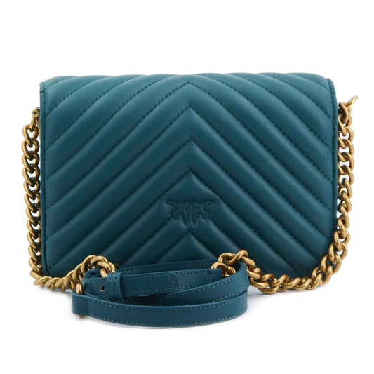 Blue Calfskin Crossbody Bag