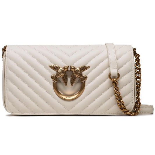 White Calfskin Crossbody Bag